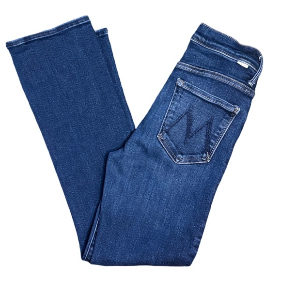 MOTHER The Insider Ankle Mid Rise Straight Leg Denim Jeans in Mind Games Size 27 - Picture 8 of 14